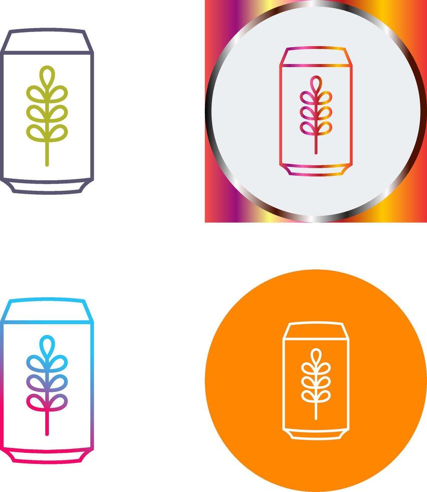Beer Can Icon Design vector