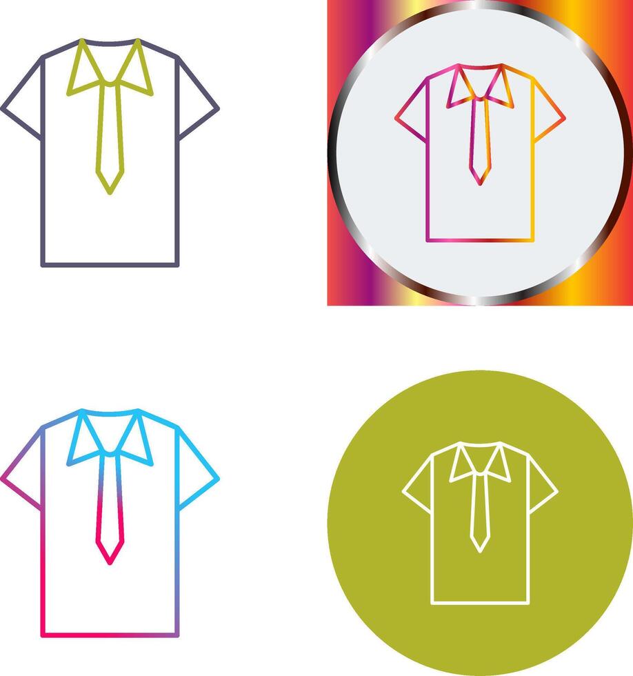 Shirt and Tie Icon Design vector