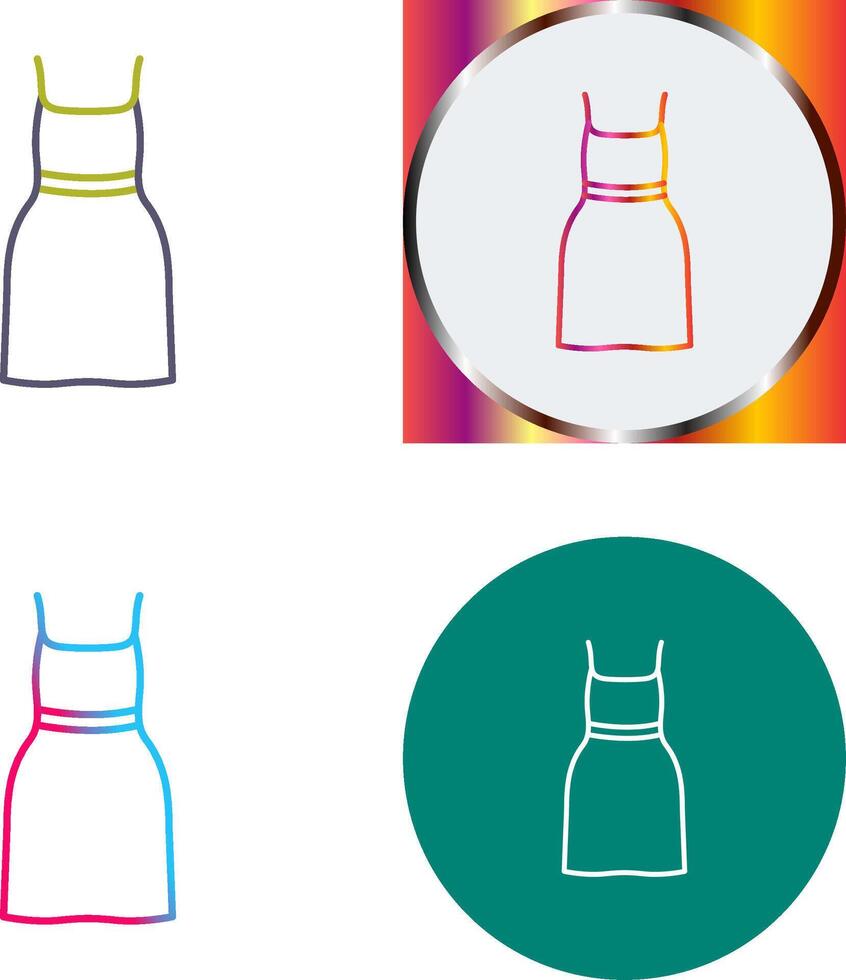 Cocktail Dress Icon Design vector