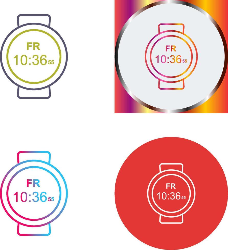 Sports Watch Icon Design vector