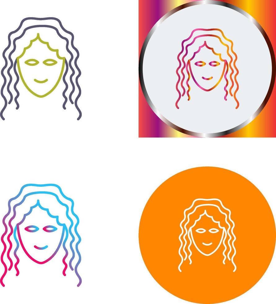 Hair Curly Icon Design vector