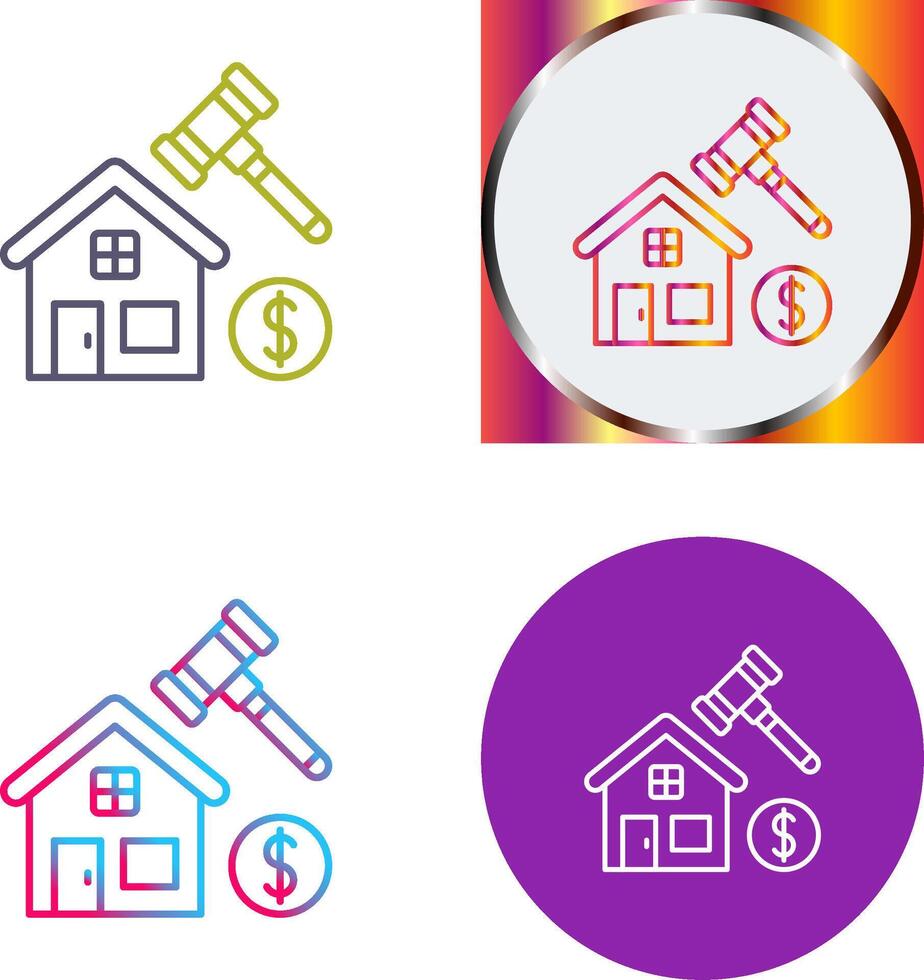 Auction Icon Design vector