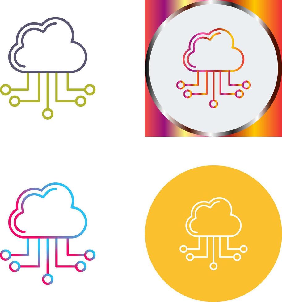 Cloud Computing Icon Design vector