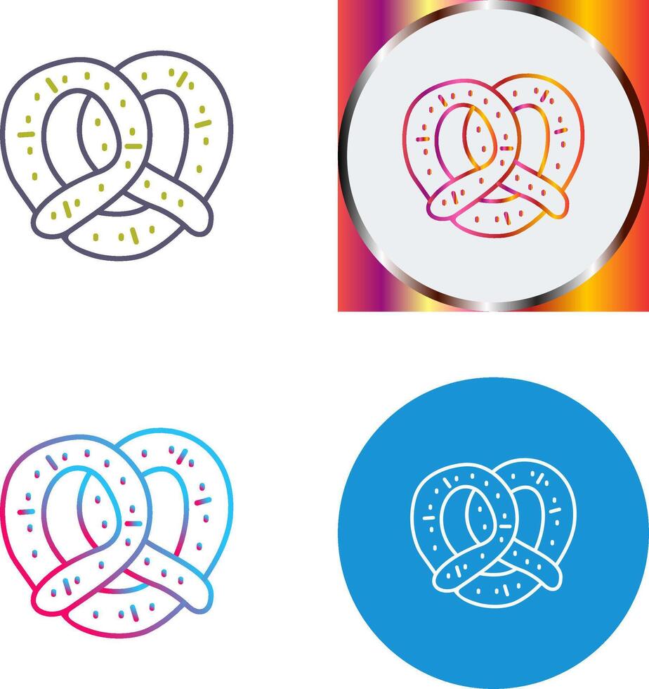 Pretzel Icon Design vector