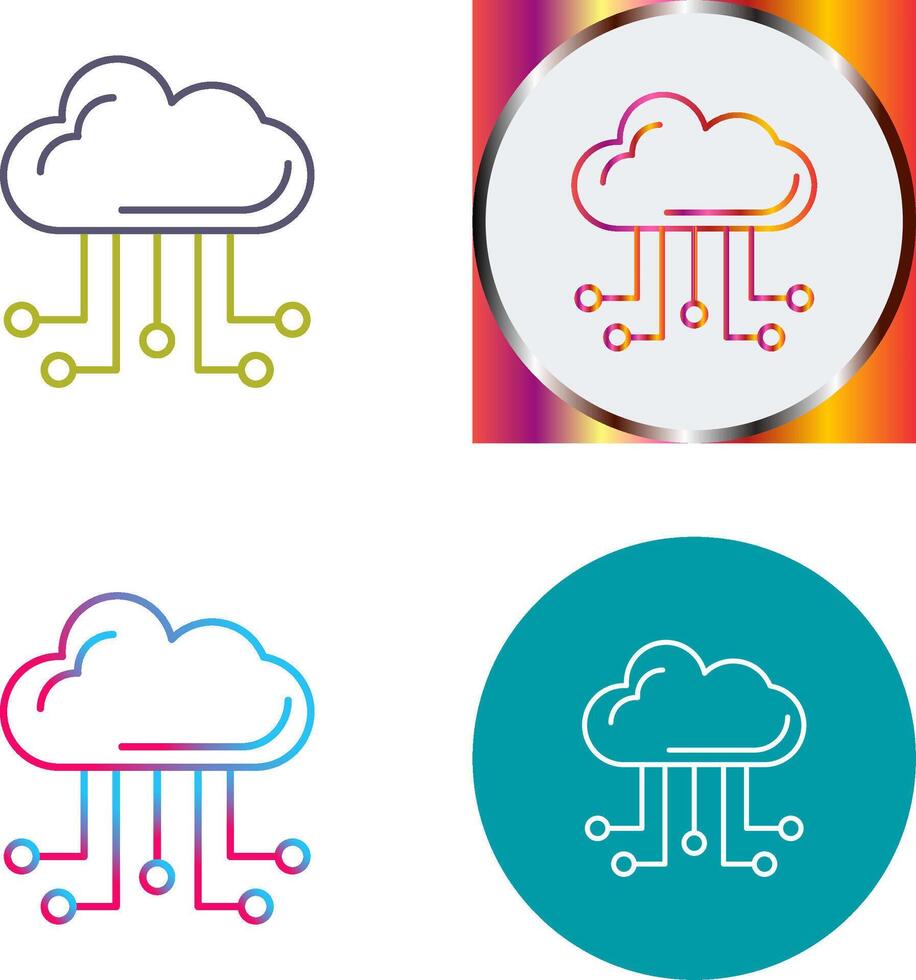 Cloud Computing Icon Design vector