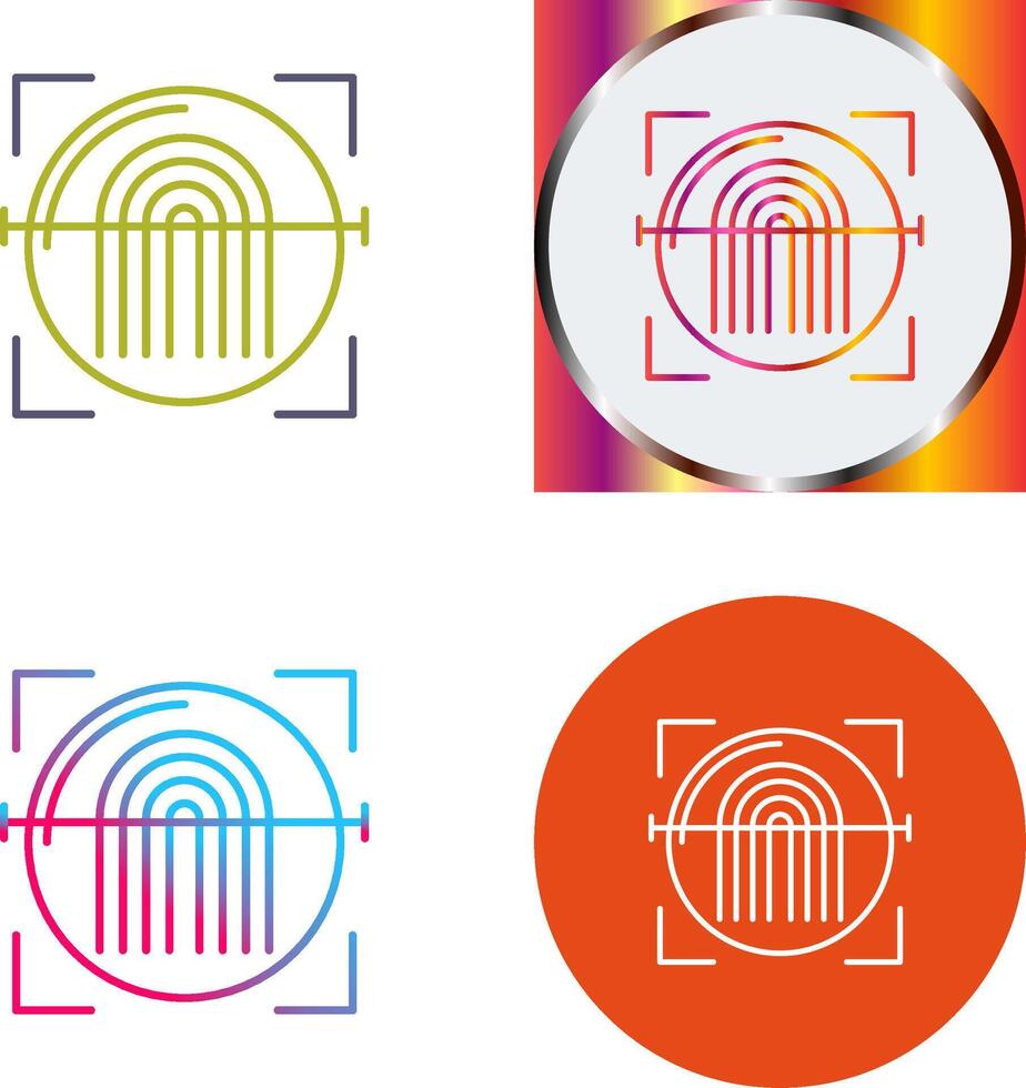 Fingerprint Scanner Icon Design vector