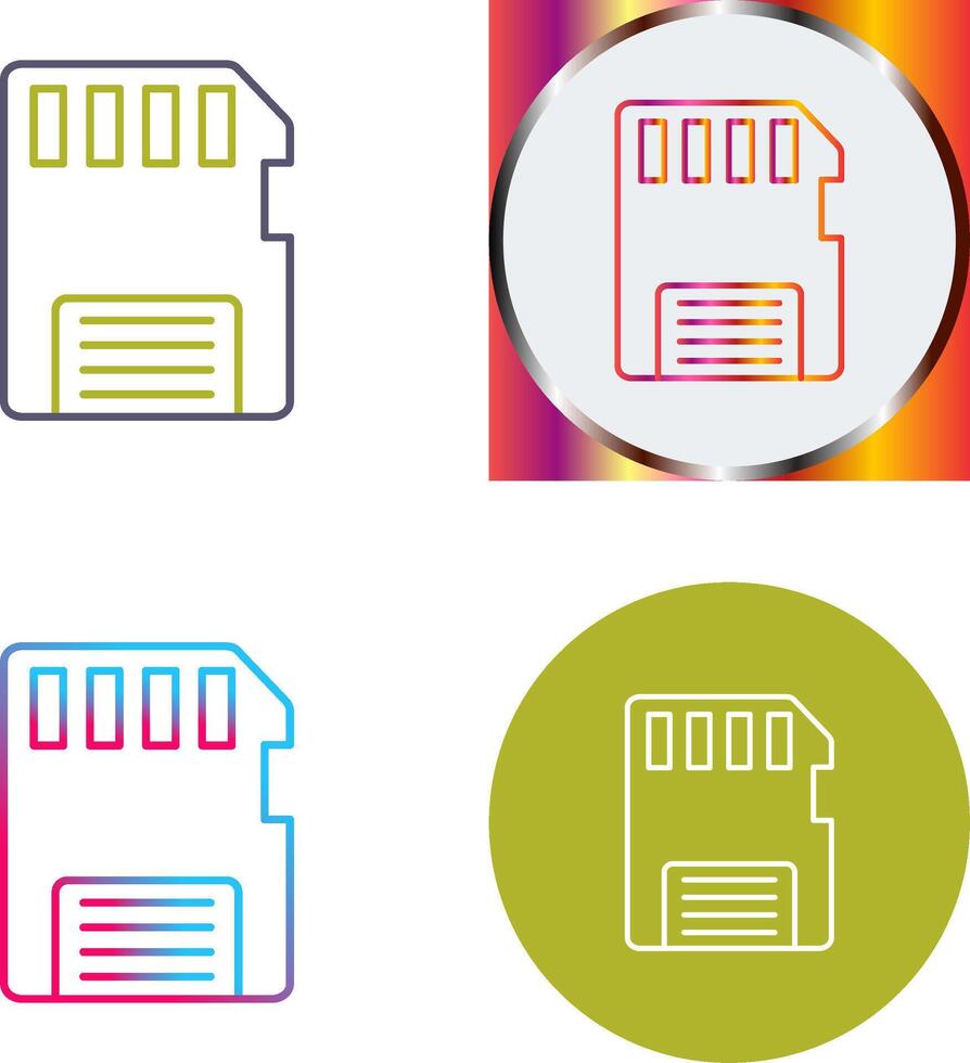 Memory Card Icon Design vector