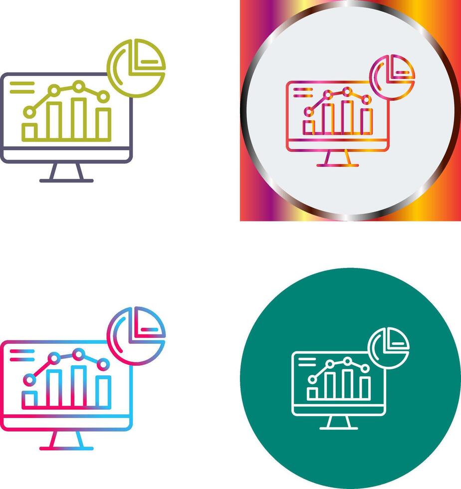 Monitoring Icon Design vector