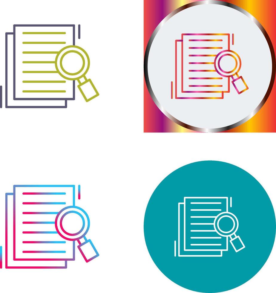 Details Looking Icon Design vector