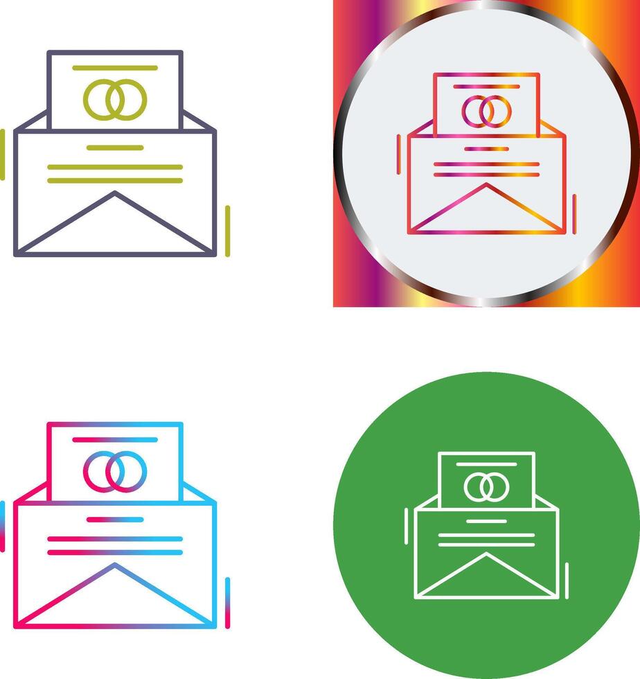Invitation Card Icon Design vector