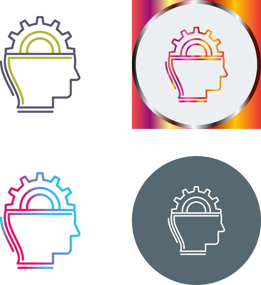 Machine Learning Icon Design vector