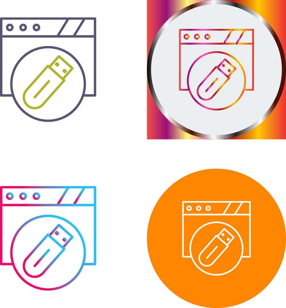 Usb Flash Drive Icon Design vector