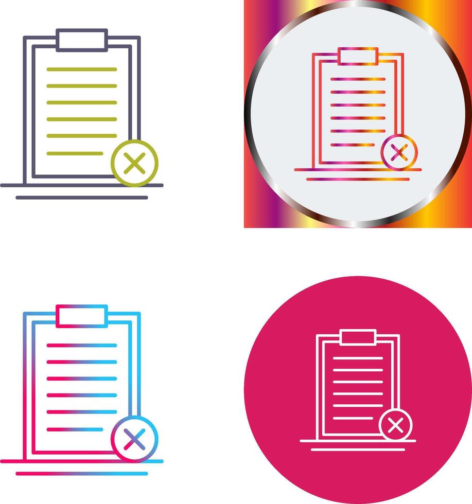 Rejected Icon Design vector