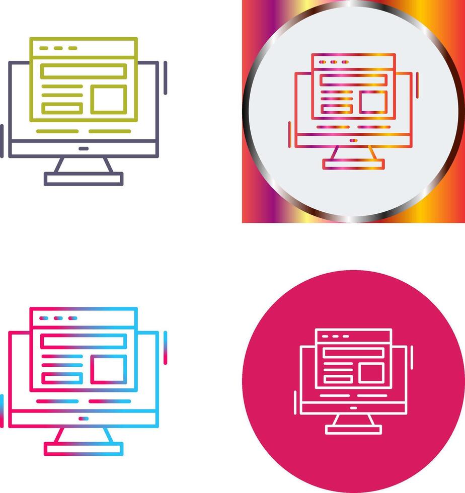 Adaptive Layout Icon Design vector