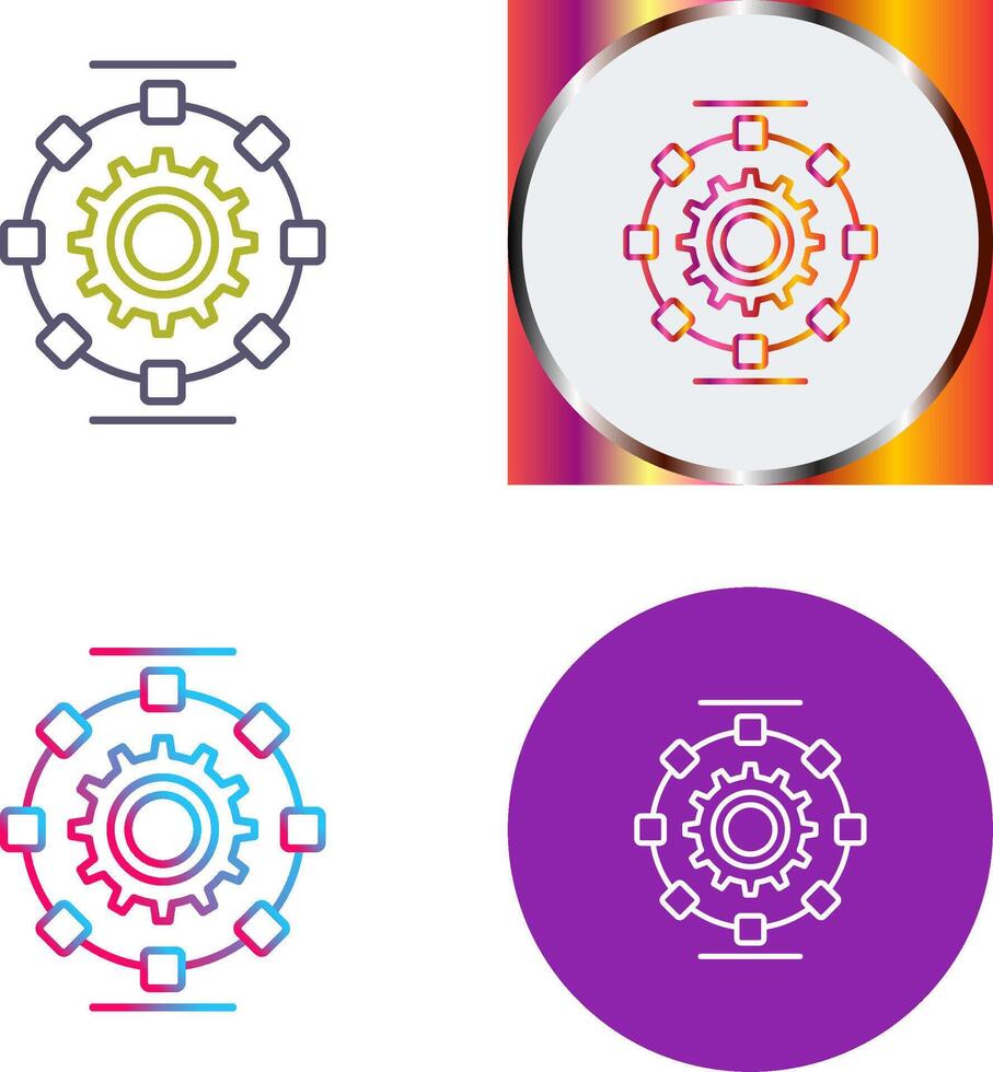 Automated Process Icon Design vector