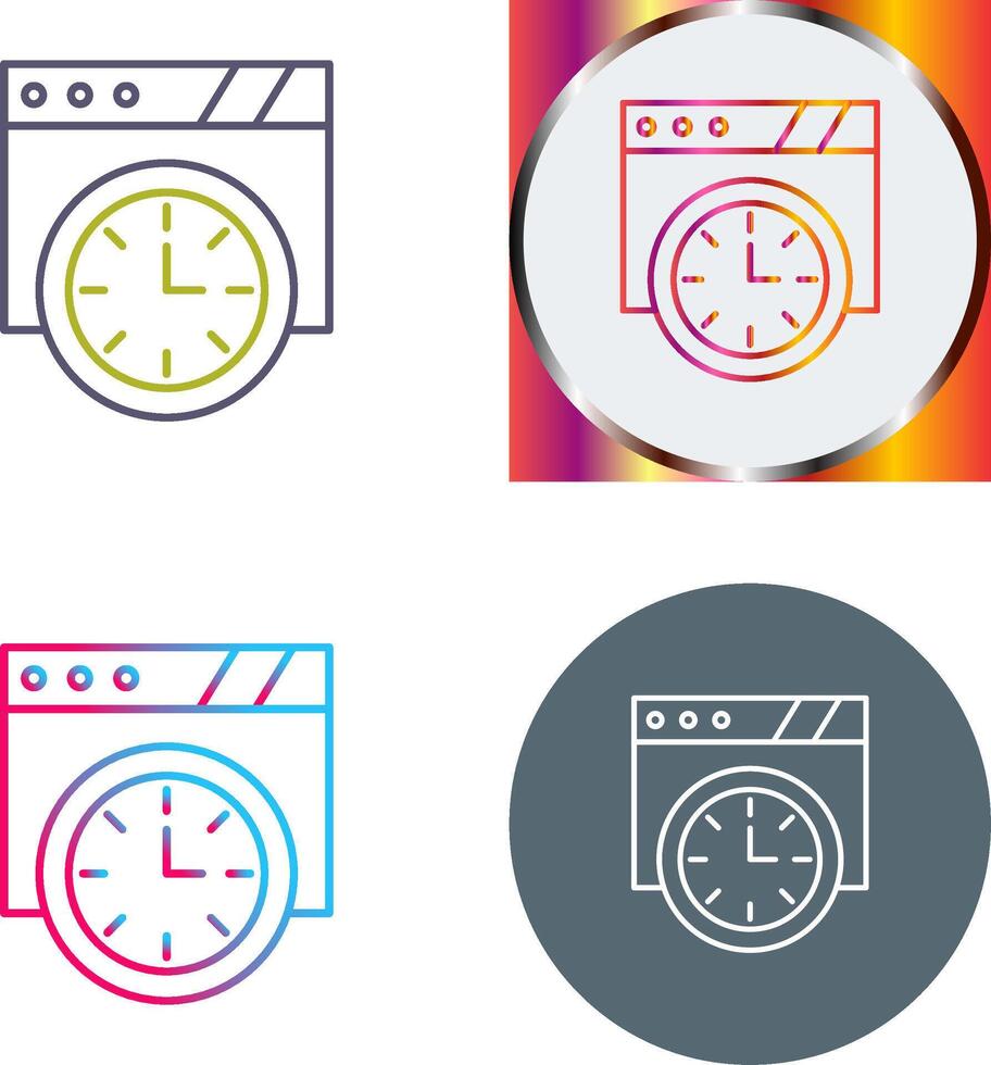 Wall Clock Icon Design vector