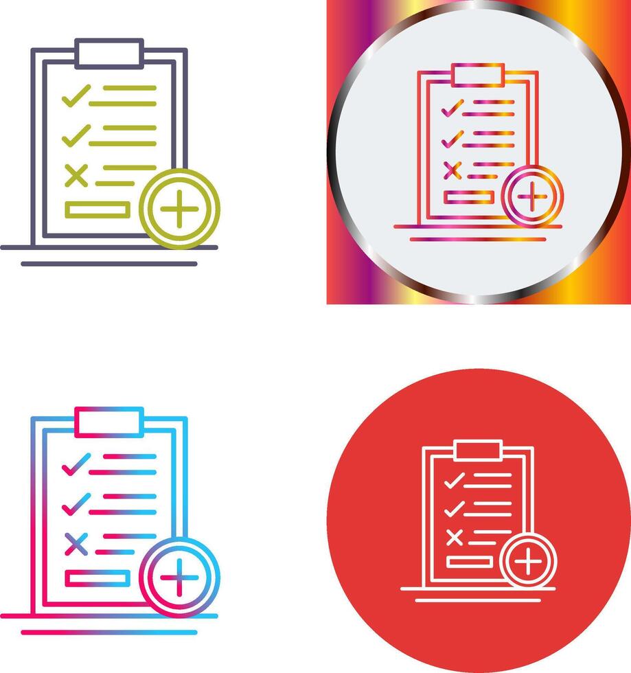 Medical Examination List Icon Design vector
