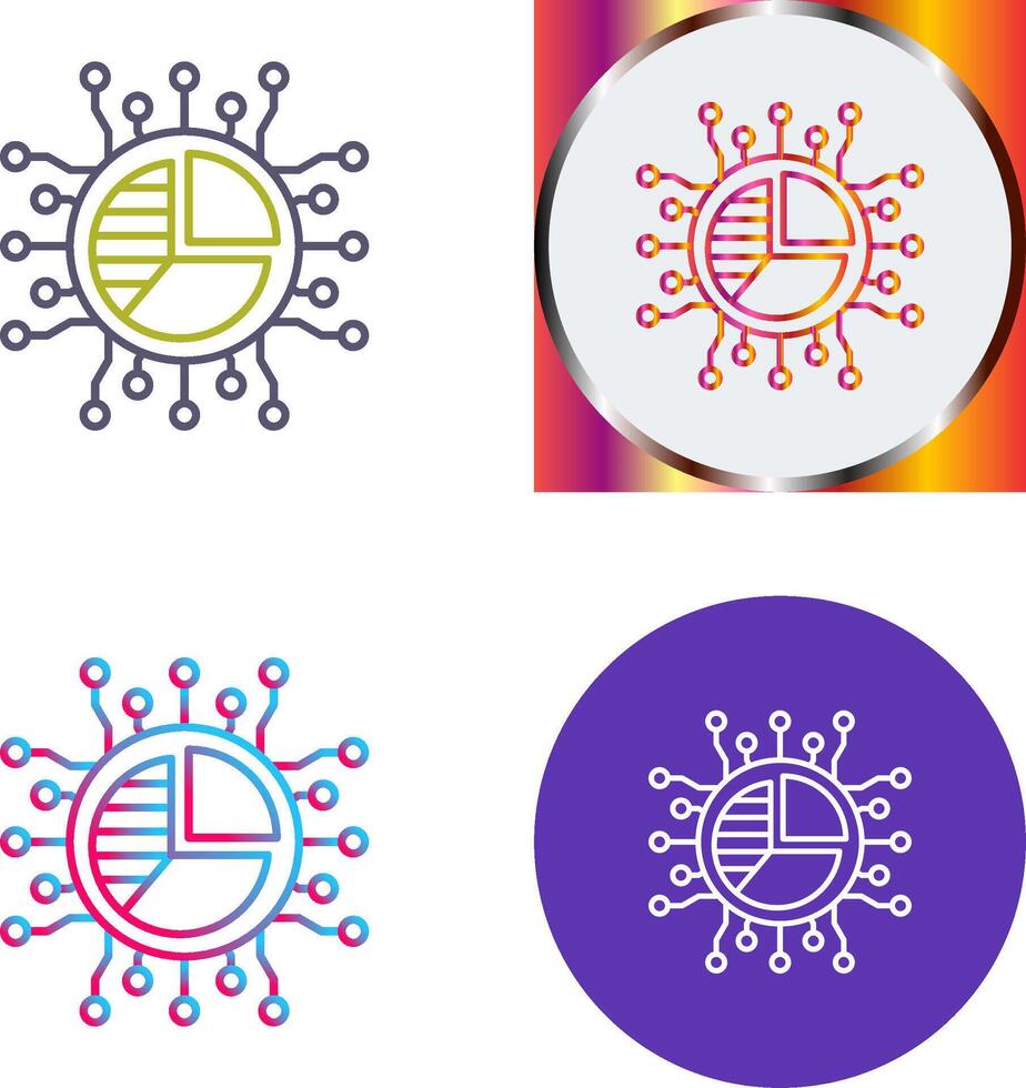 Pie Chart Icon Design vector