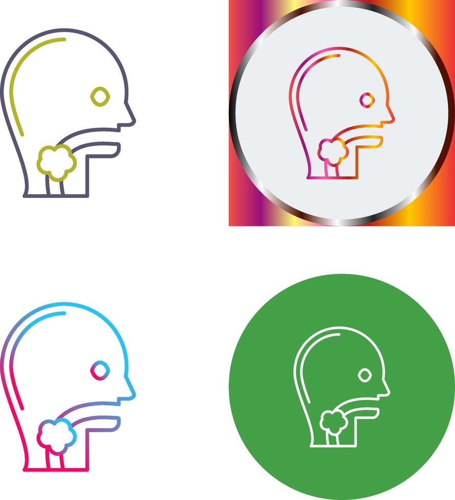 Throat Cancer Icon Design vector