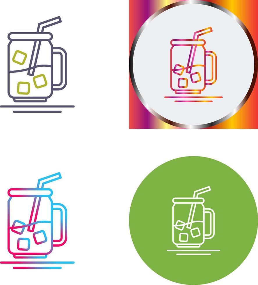 Iced Tea Icon Design vector