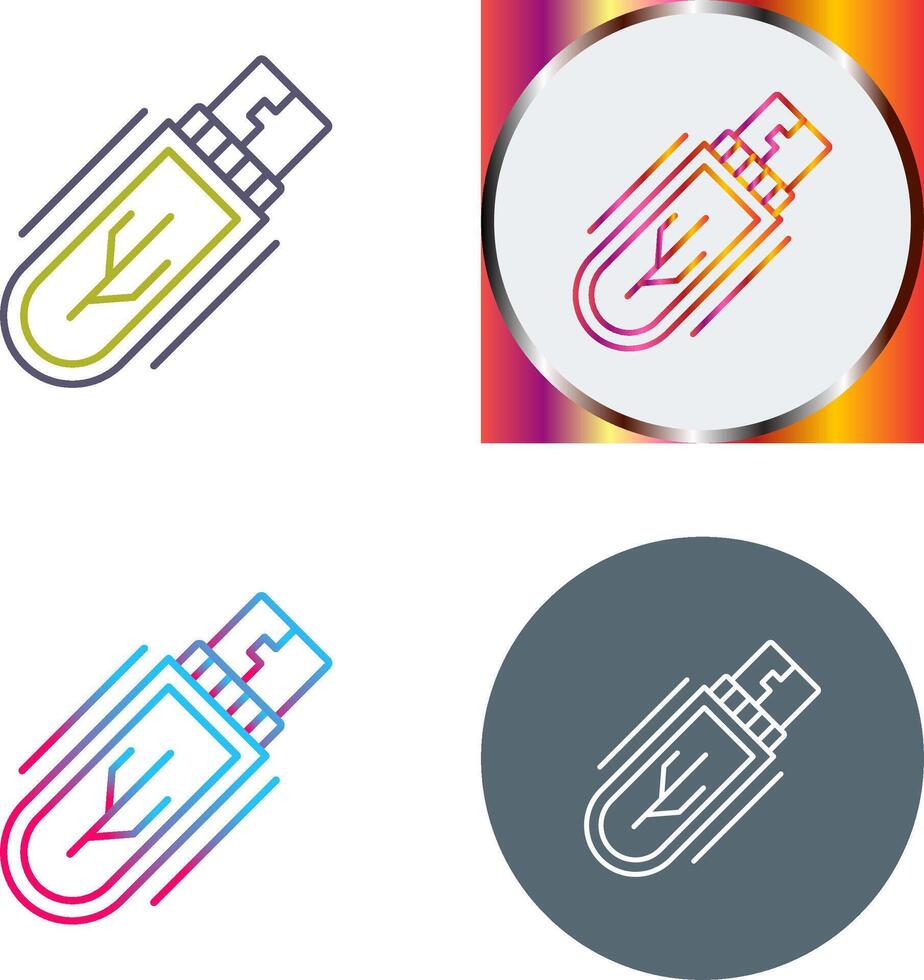 Usb Drive Icon Design vector