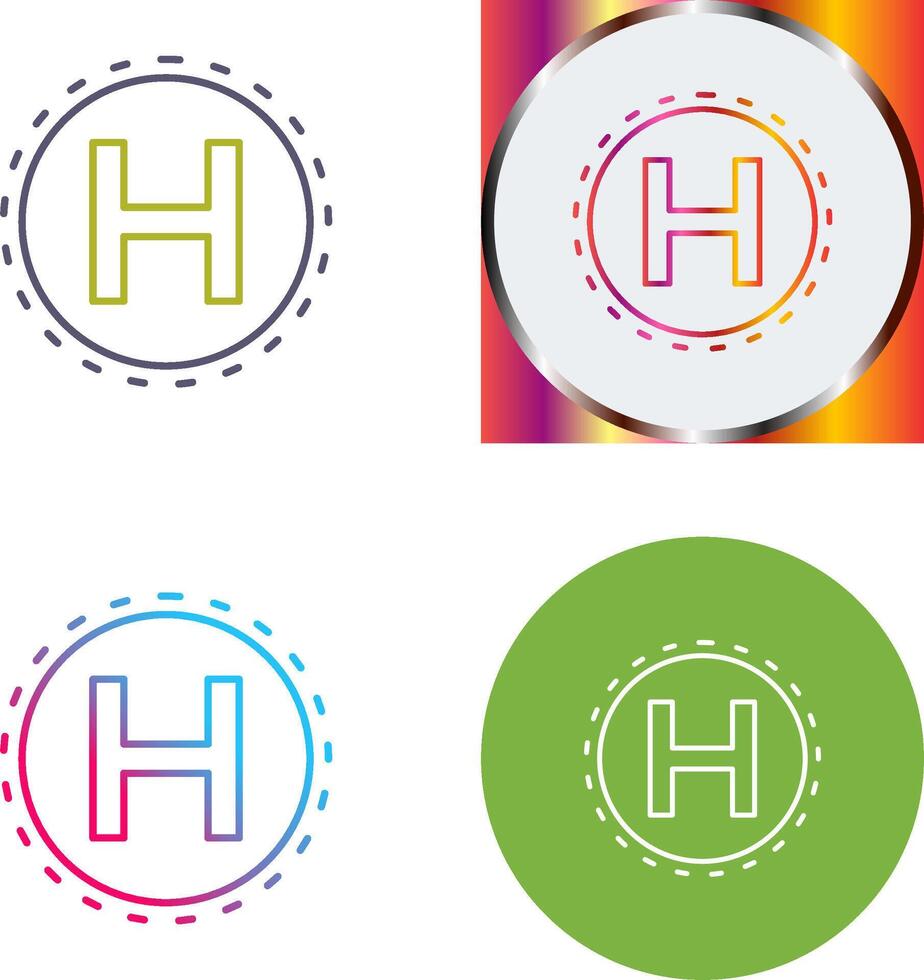 Helipad Icon Design vector