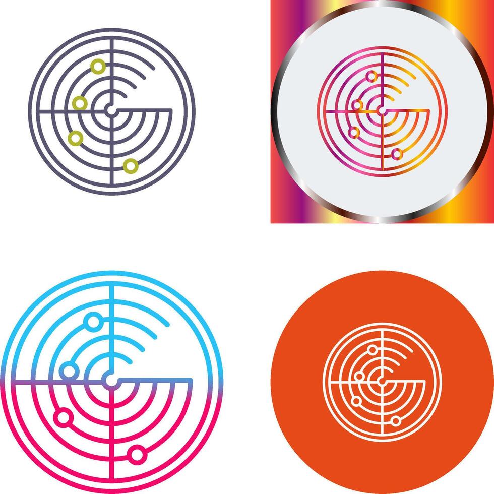 Radar Icon Design vector
