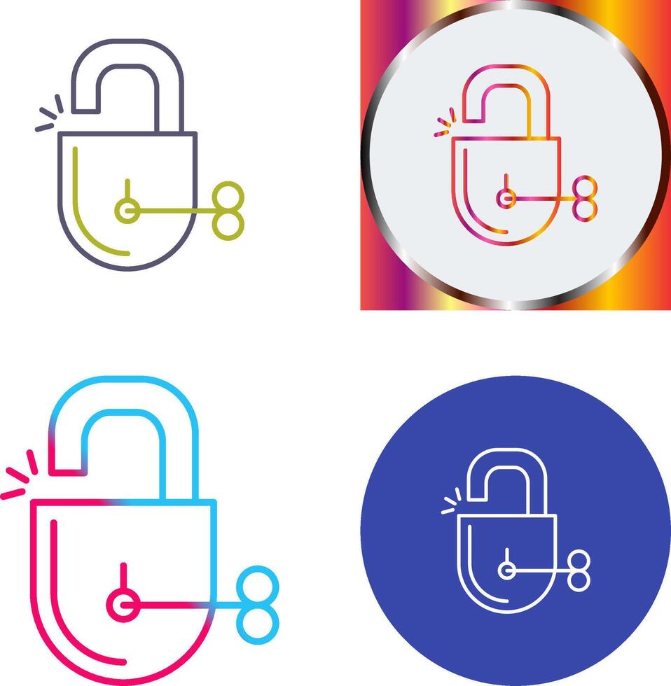 Unlock Icon Design vector