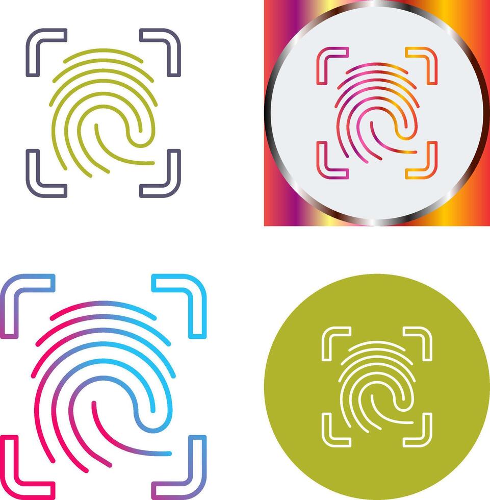 Finger Print Icon Design vector