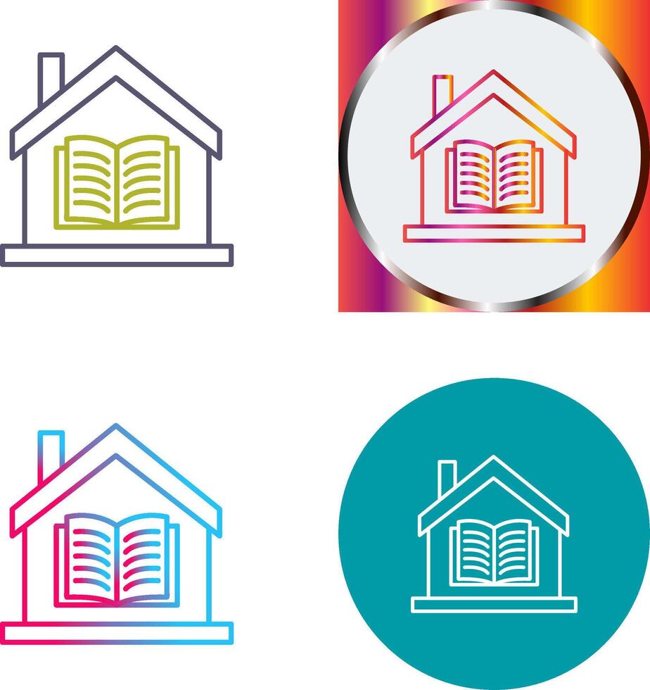 Homeschooling Icon Design vector