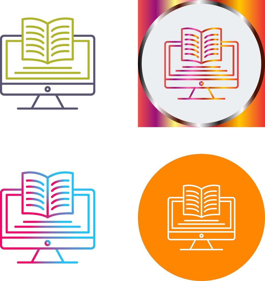 Digital Learning Icon Design vector