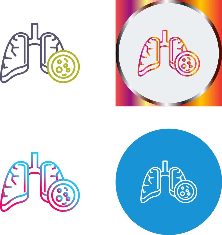 Lung Cancer Icon Design vector