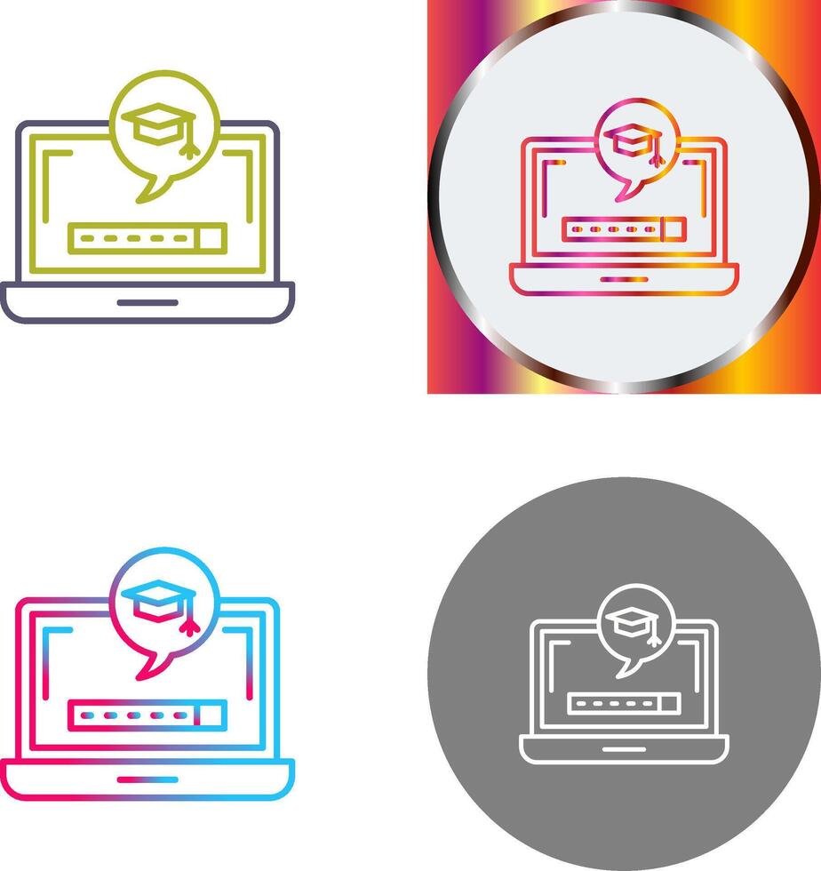 Digital Learning Icon Design vector