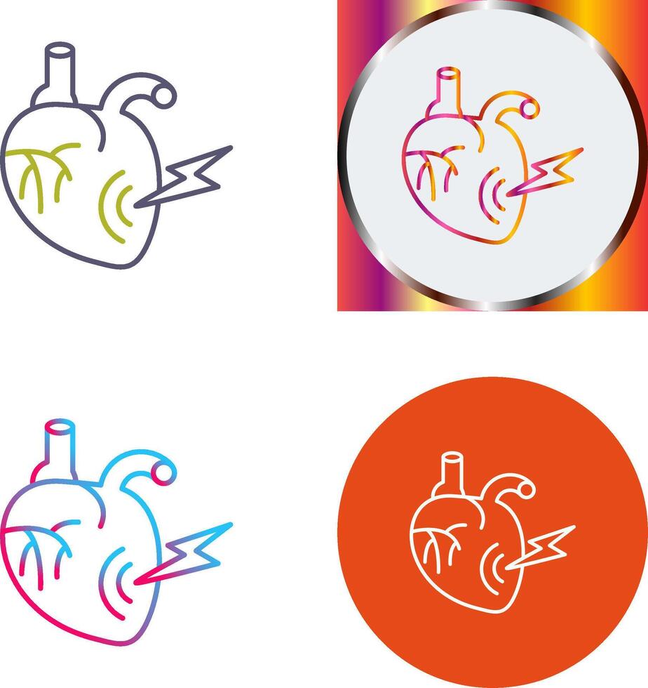 Heart Attack Icon Design vector