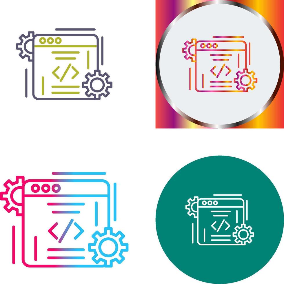 Coding Icon Design vector