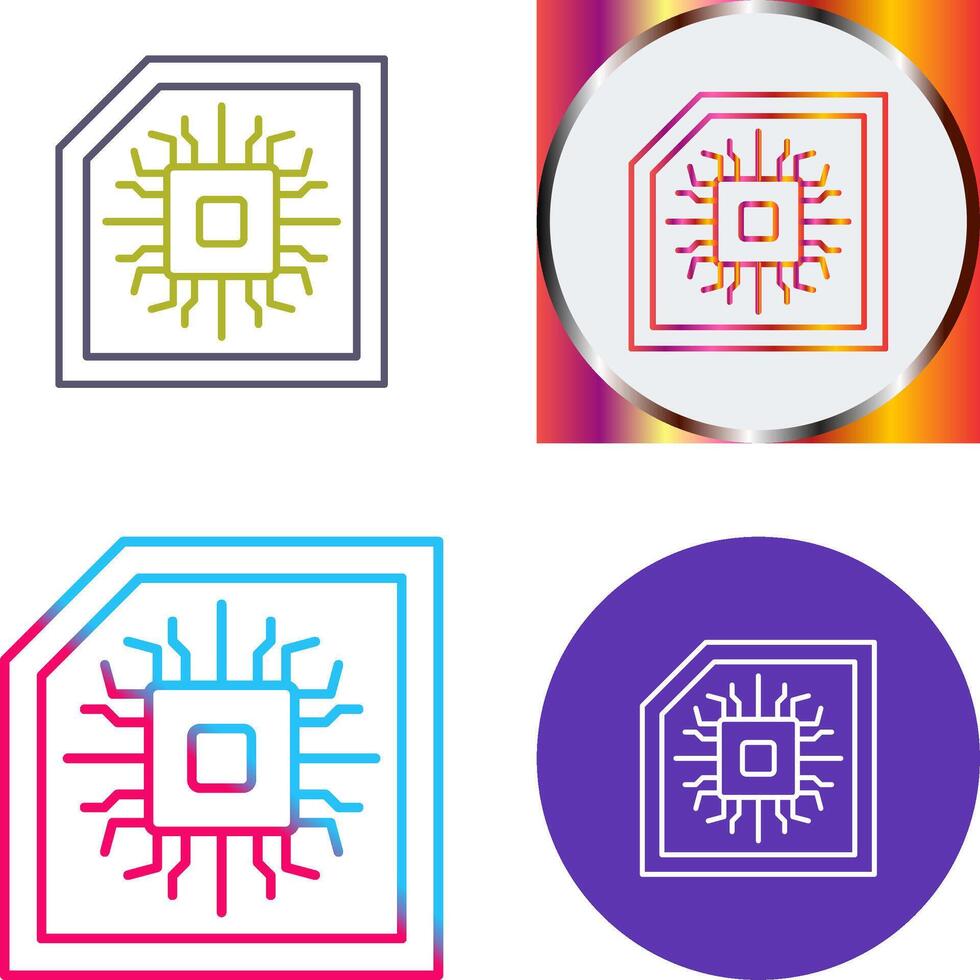 Chip Icon Design vector