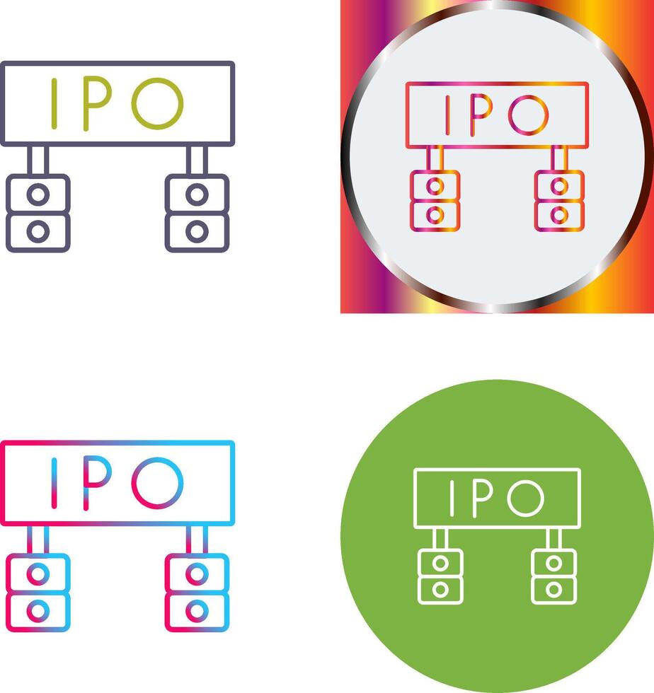 Ipo Icon Design vector