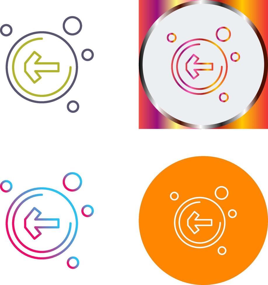 Left Arrow Icon Design vector