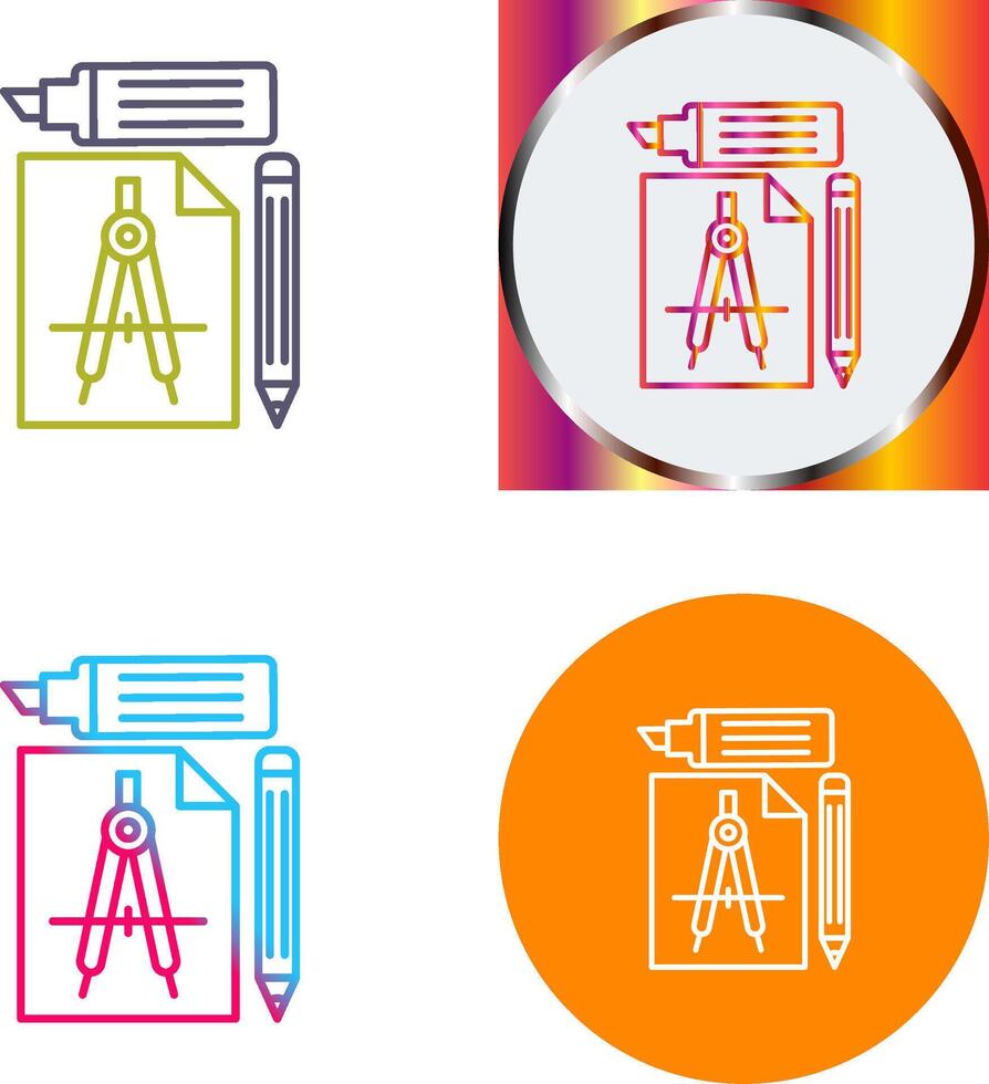 Study Tools Icon Design vector