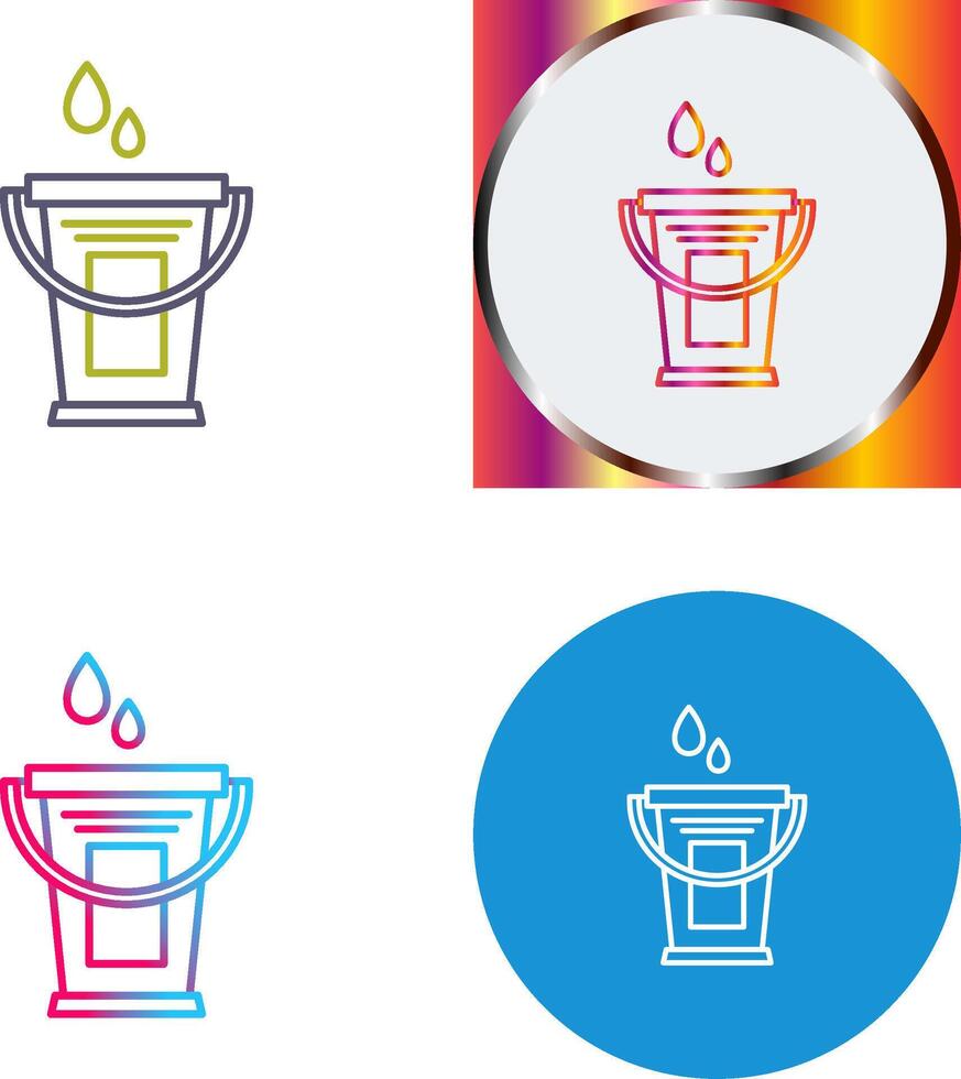 Water Bucket Icon Design vector