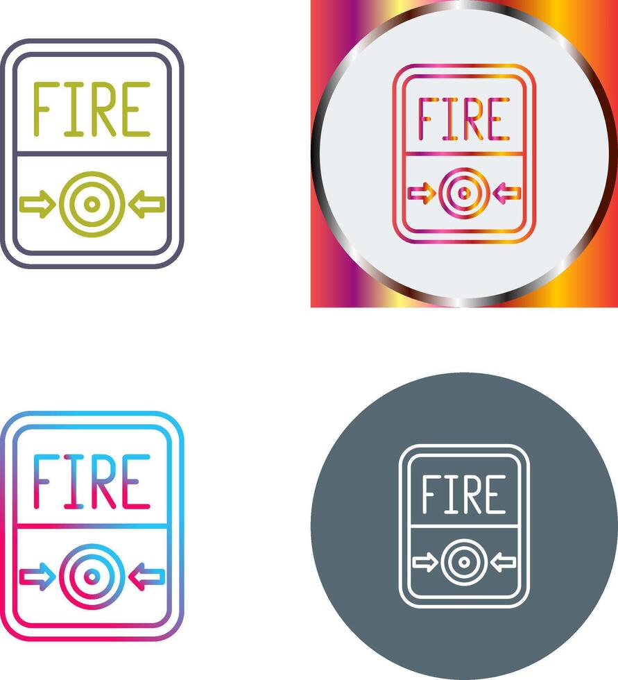 Fire Button Icon Design vector