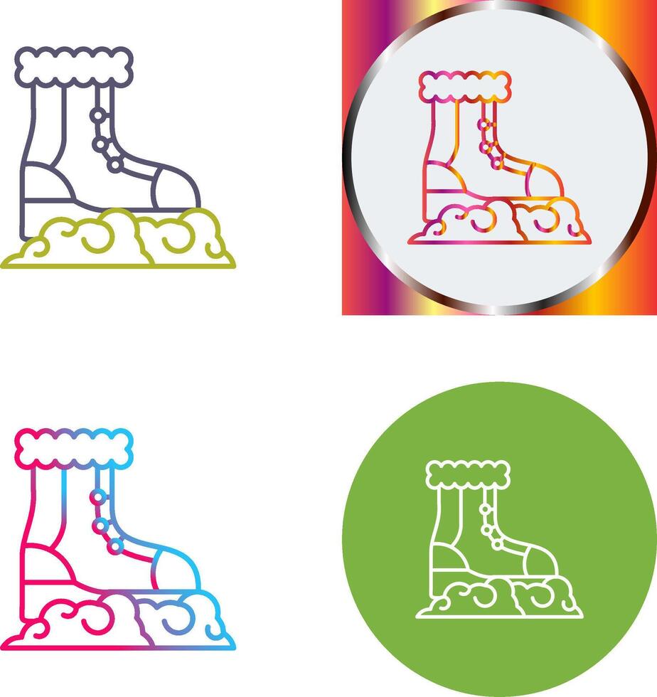 Snow Boots Icon Design vector