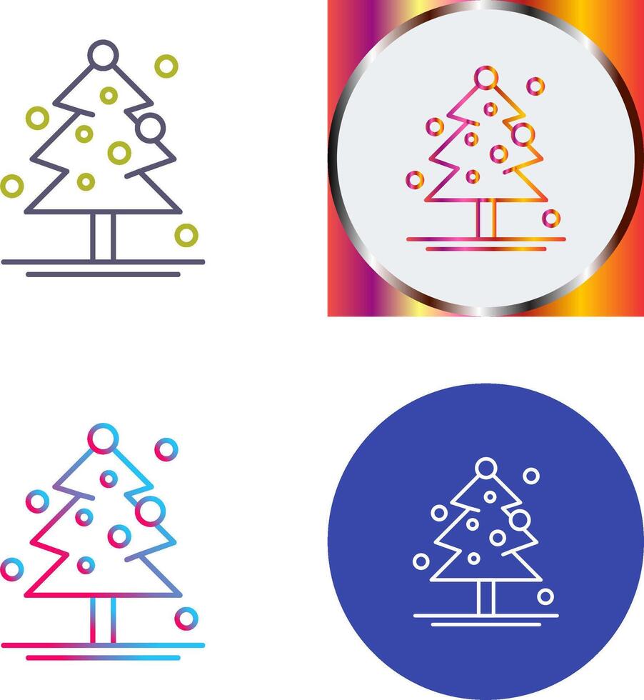 Christmas Tree Icon Design vector