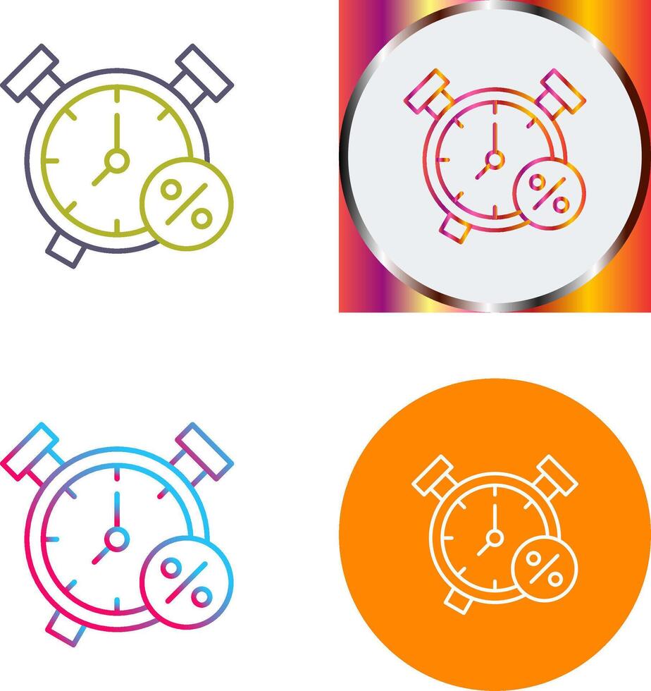 Alarm Clock Icon Design vector