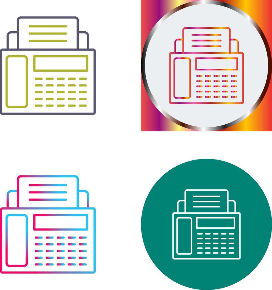 Fax Machine Icon Design vector
