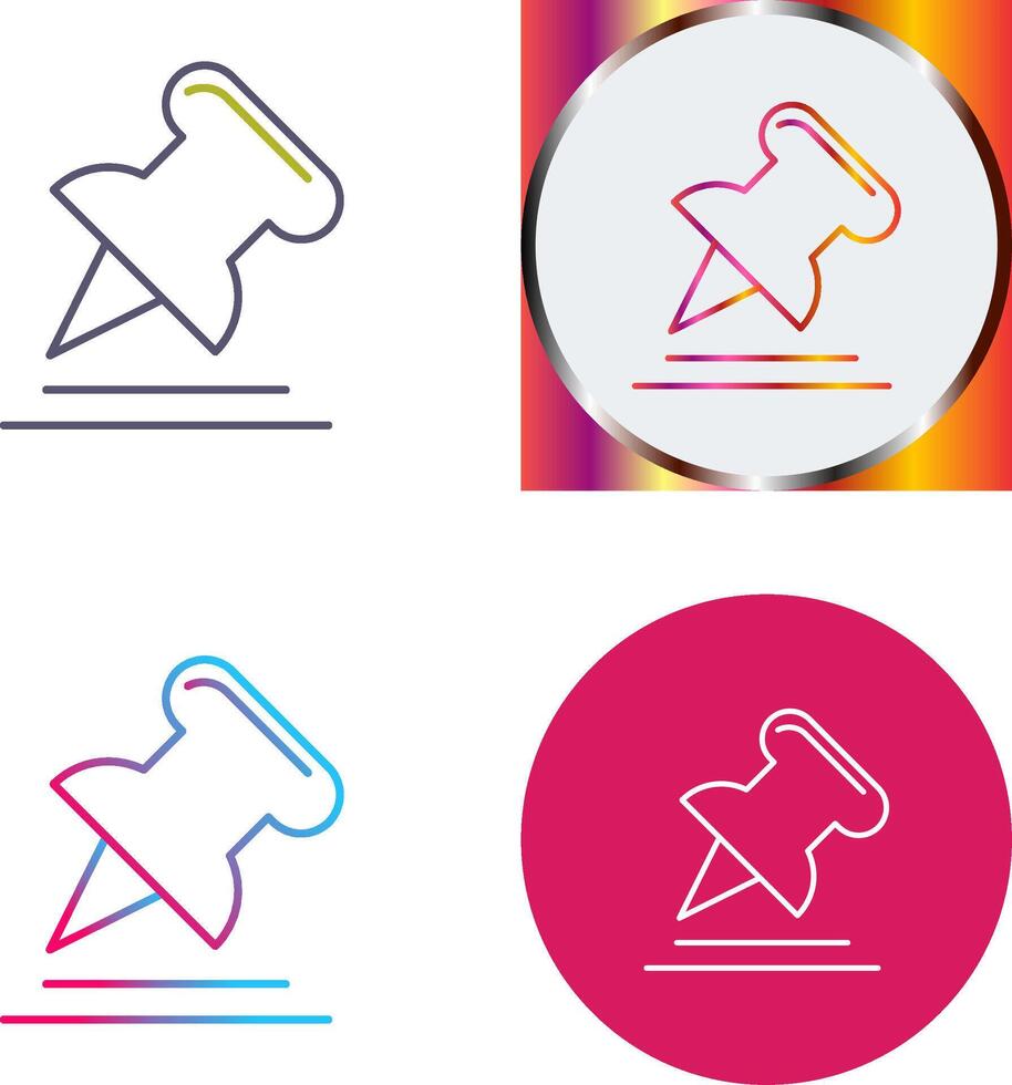 Pin Icon Design vector