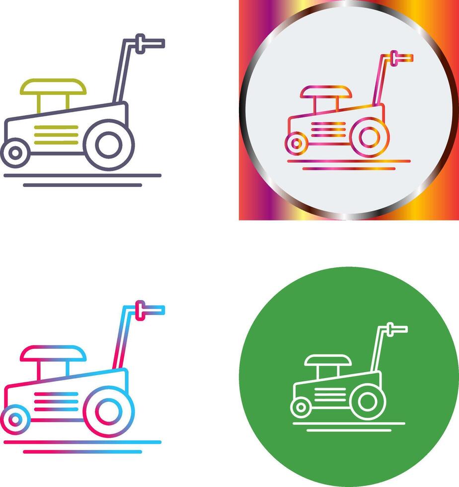 Lawn Mower Icon Design vector