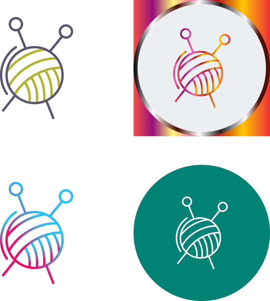 Knitting Icon Design vector