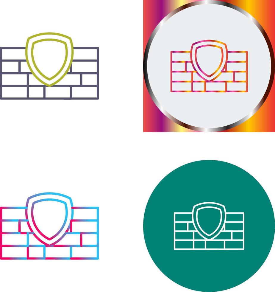 Firewall Icon Design vector