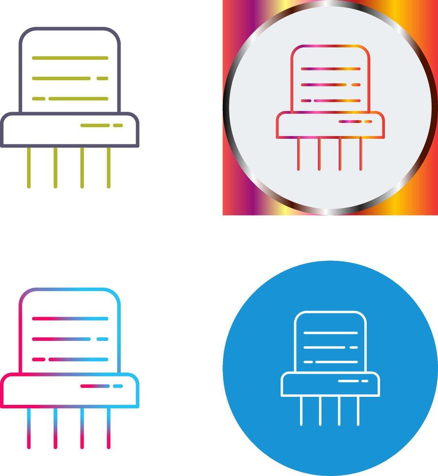 Paper Shredder Icon Design vector
